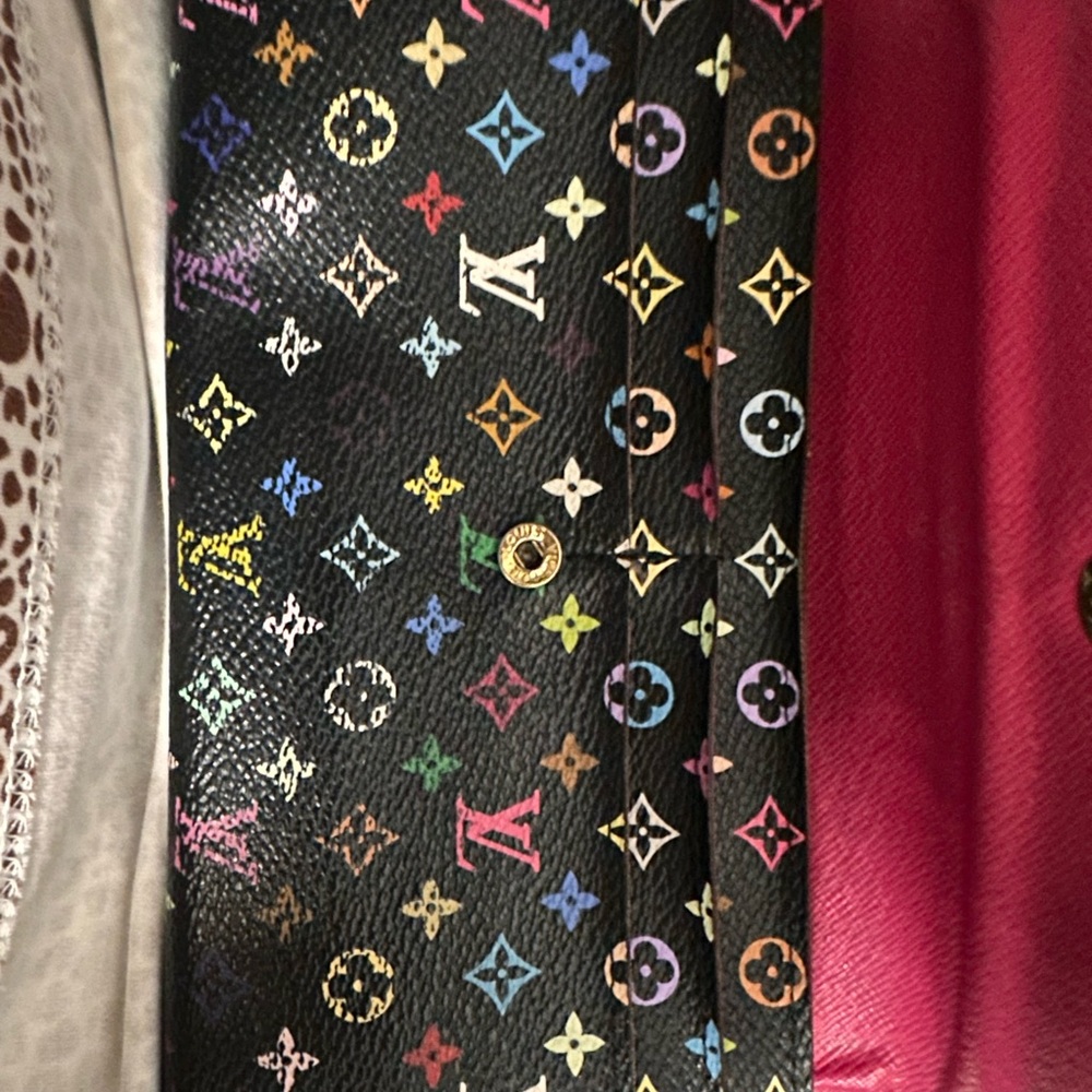 LV vintage multi colored snap wallet. Good condition! - Picture 2 of 8